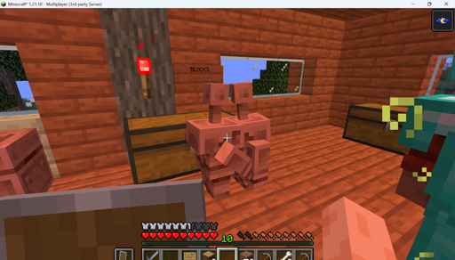 Copper golems "kissing" each other in Minecraft
