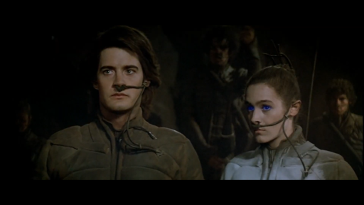 Timothee Chalamet as Paul Muadib and Zendaya as Chani in Dune (2021)